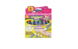 Tetovací fixy 6ks v krabičce 13x13cm