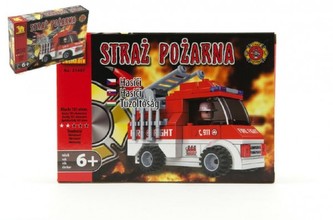 Stavebnice Dromader Hasiči Auto 21407 v krabici 22x15x4,5cm