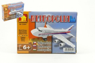 Stavebnice Dromader Letadlo 25301 78ks v krabici 18,5x13x4,5cm