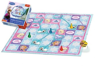 Hadi a žebříky Ledové království/Frozen společenská hra v krabici 28x28x6cm