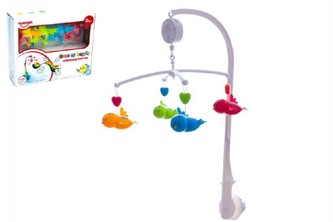 Kolotoč nad postýlku ptáčci plast v krabici 30x25x10cm 0+