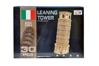 Pěnové puzzle 3D Šikmá věž Pisa 30 dílků 14x30x11,8cm v krabici