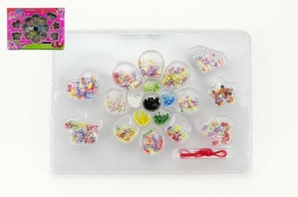 Kreativní sada korálky plast v krabici 32x23x3cm