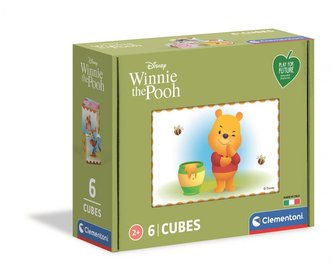 Play For Future Obrázkové kostky Medvídek Pú, 6 kostek