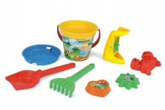 Sada na písek Wader plast 8ks v síťce 22x35x22cm 12m+