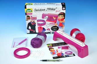 Pletací stůl Miley 3v1+ pletení plast v krabici 30x24cm