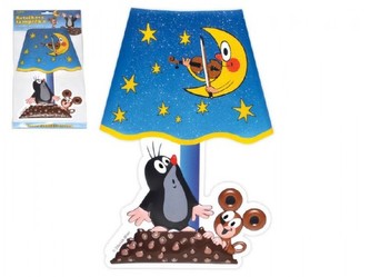 LED Lampička Krtek nalepovací na zeď plast 27x17cm na kartě