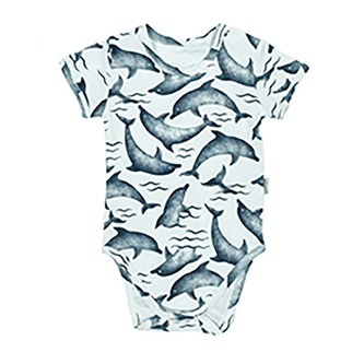 Kojenecké bavlněné body s krátkým rukávem Nicol Dolphin - velikost 68 (4-6m)