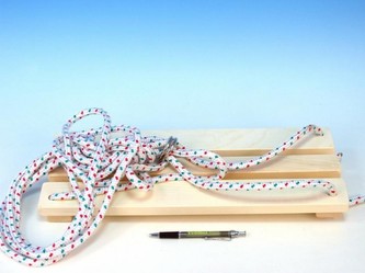 Houpačka/Houpací prkénko dřevo přírodní 46x19cm nosnost 80kg v sáčku