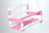 Houpačka dřevo bílo růžová 38x30cm nosnost 80kg v sáčku