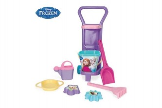 Vozík na pláž sada na písek plast 59cm Ledové království/Frozen v síťce Wader