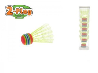 Košíčky na badminton žluté 2-Play 6ks v tubě 7x25x7cm