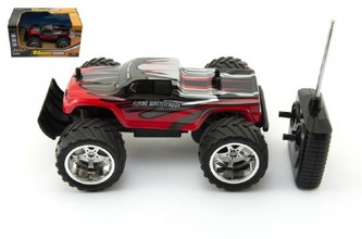 Auto RC velká kola plast 23cm na vysílačku na baterie v krabičce