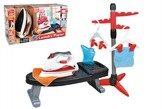 Set na žehlení s doplňky plast prkno12cm výška věšáku 47cm na baterie se světlem se zvukem v krabici