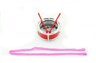 Bubínek plast 12x6cm s popruhem a paličkami v sáčku