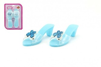 Střevíčky pro princeznu plast 18cm na kartě