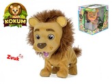 Kokum lvíček plyšový 26cm na baterie reagující na české povely v krabičce