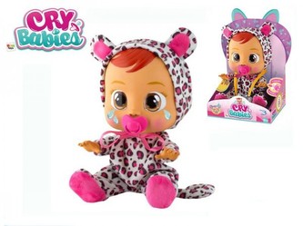 Cry Babies Lea 30cm miminko ronící slzy plast na baterie se zvukem v krabičce 18m+