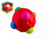 Vkládačka Míč s texturami gumový 17cm pro nejmenší v krabici