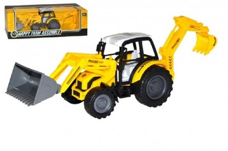 Traktor nakladač bagr 29cm na setrvačník v krabici