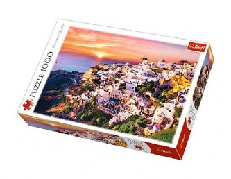 Puzzle Západ slunce nad Santorini, Řecko 1000 dílků