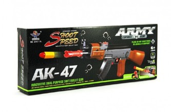 Samopal na pěnové náboje AK47 plast 54cm v krabici