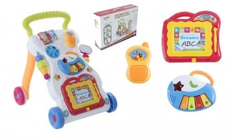 Moje první chodítko plast na baterie se zvukem v krabici 46x34x11cm 6m+