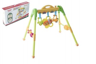 Hrazda pro děti s chrastítky plast na baterie v krabici 51x29x9cm