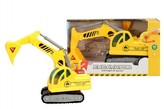 Auto stavební bagr plast 23cm na baterie se zvukem a světlem v krabici