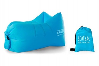 Samonafukovací sedací vak modrý voděodolný 110x70x80cm SeatZac v sáčku