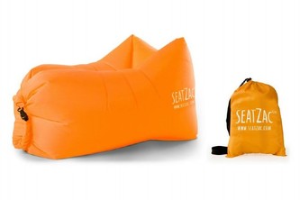 Samonafukovací sedací vak oranžový voděodolný 110x70x80cm SeatZac v sáčku