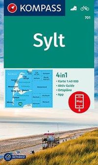 KOMPASS Wanderkarte Sylt 1:40 000