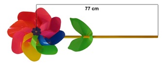 Větrník velký 77cm s listem