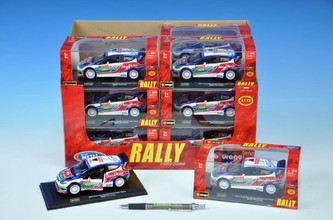 Auto Bburago Rally kov 12cm 1:32 v krabičce 12ks v boxu