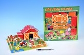 Domeček dřevěná farma se zvířátky v krabici