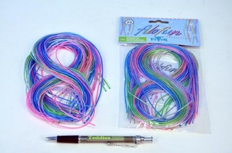 (C) Provázky zaplétací metalízové 80cm 25ks v sáčku