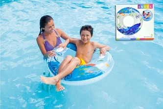 Kruh nafukovací s úchyty 97cm asst v krabici