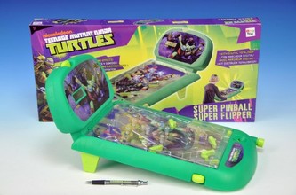 KMS Pinball Turtles Želvy Ninja na baterie se zvukem se světlem a digitálním počítadlem v krabici