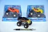 Auto Jeep Monster Truck kov 9cm na zpětný chod na baterie asst 3 barvy v krabičce