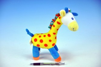 Žirafa plyš 23cm barevná od 0 měsíců