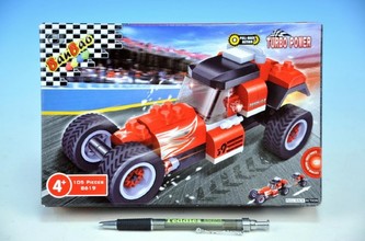 Stavebnice BanBao Auto Roadster na zpětné natažení 105ks v krabičce 23x15x5cm