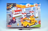Stavebnice BanBao Čerpací stanice 282ks + 3 figurky v krabici 33x24x6,5cm