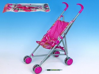 Kočárek Stroller - golfové hole růžový kov 25x37x53cm v sáčku