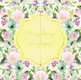 Karnet rozkładany - Piwonie