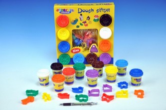 Modelína/Plastelína sada 10 barev + vykrajovátka v krabici 25x28x6cm