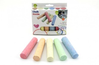 Křídy barevné chodníkové 10,5x2,5x2,2cm 6ks v krabičce