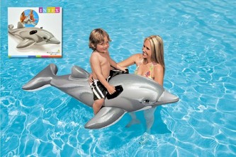 Lehátko delfín s úchyty nafukovací 175x66cm