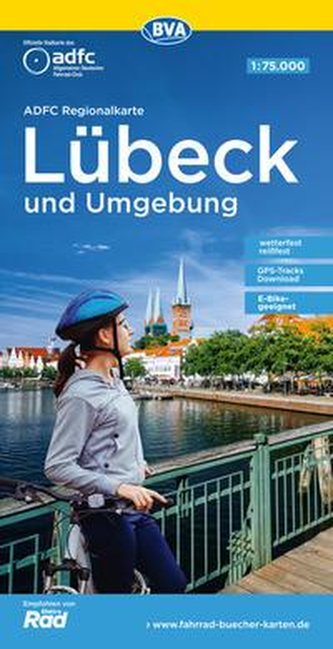 ADFC-Regionalkarte Lübeck und Umgebung, 1:75.000, reiß- und wetterfest, GPS-Tracks Download