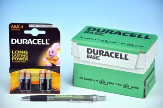 Baterie Duracell Basic alkaline AAA 1,5V 4ks na kartě