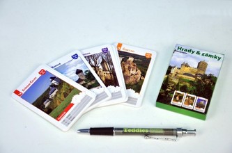 Kvarteto Hrady a zámky společenská hra - karty v krabičce